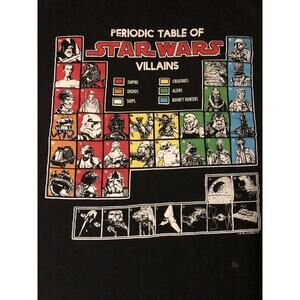 Fifth Sun Periodic Table Of Star Wars Villians‎ T Shirt Size 2xl